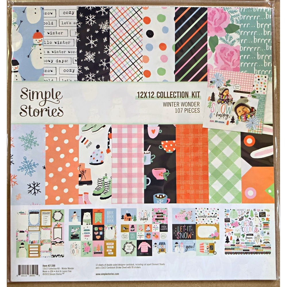 Simple Stories - Winter Wonder - 12"x12" Collection Kit  Christmas Scrapbook